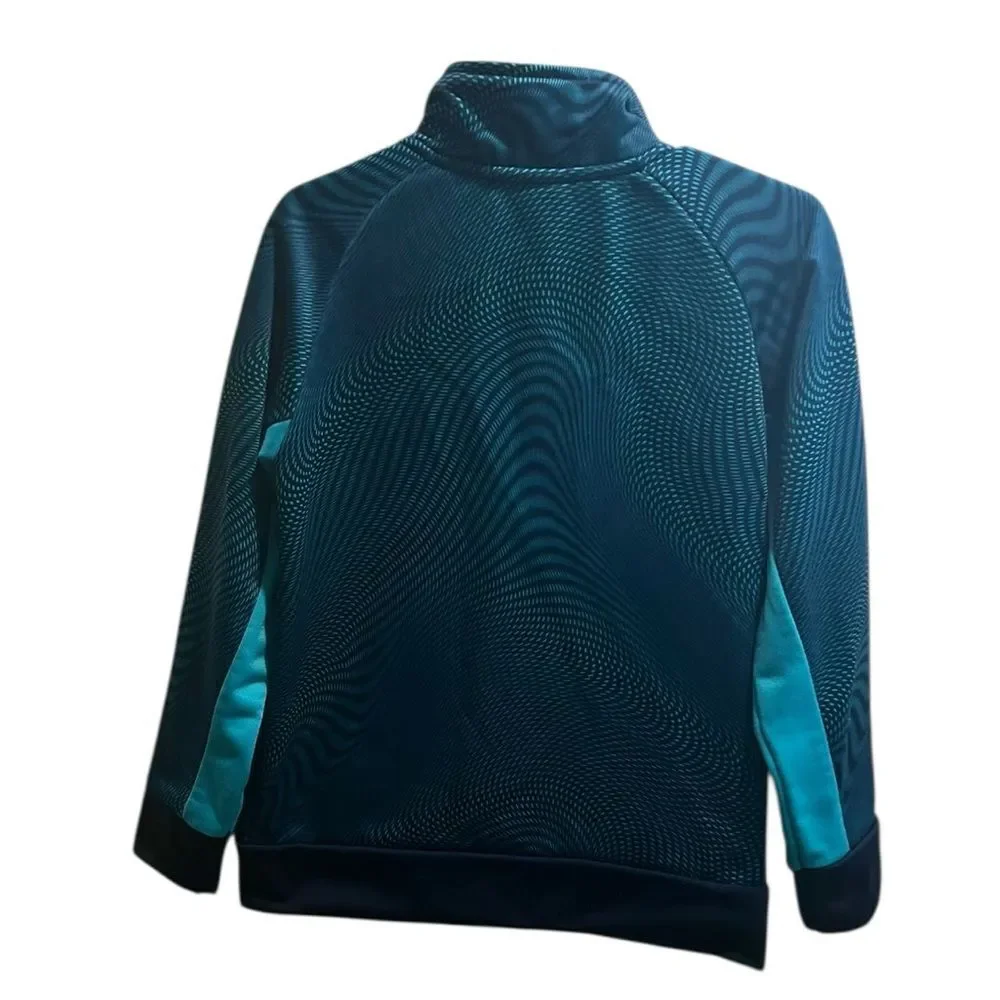Adidas Kids Athletic Zip-Up Jacket Blue/Teal – Size 5